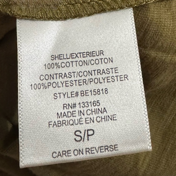Everleigh Anthropology Olive Green, Lace, Size Small 100% Cotton NWT - Picture 7 of 8